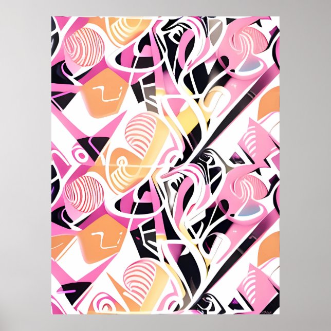 Candied Moment of a Memphis Design Poster (Vorne)