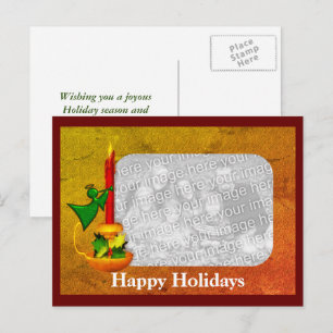 Candle Angel Weihnachtsfeiertag Foto Postkarte