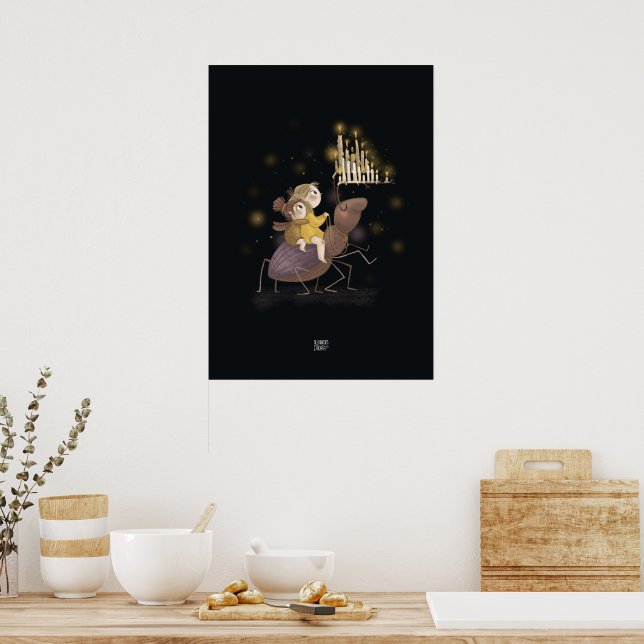 CANDLE BEETLE von Alexandra Dikaia Poster (Küche)
