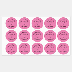 Candle Business Add Name Website des Unternehmens  Etiketten