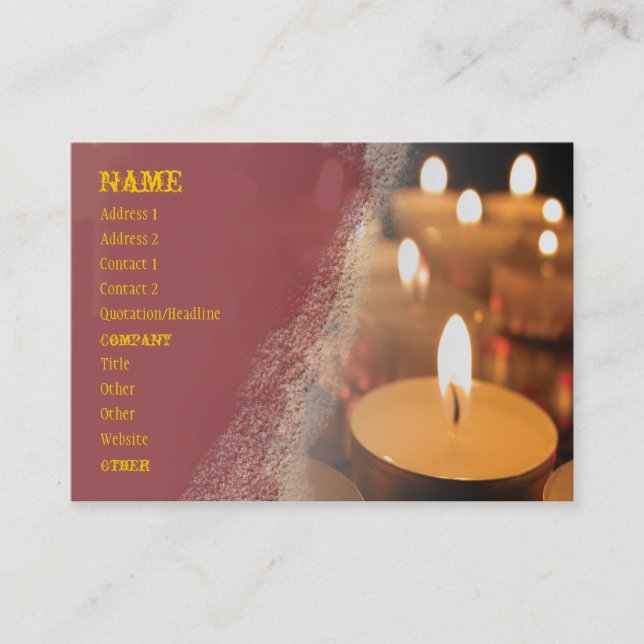 Candle Business Card Chubby Visitenkarte (Vorderseite)