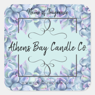 Candle-Business-Label Quadratischer Aufkleber