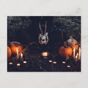Candle Candlelight Ceremony Occult Creepy Dark Postkarte