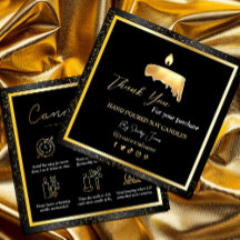 Candle Care Black Gold | Benutzerdefiniertes Logo