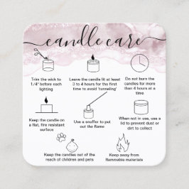 Candle Care Card Dankeschön-Karte aus Liebe Quadratische Visitenkarte