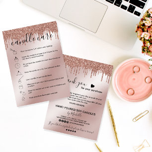 Candle Care Card Dankeschön Karte Hinzufügen Ihres