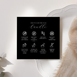 Candle Care Card Dankeschön Karte Instruktionskart