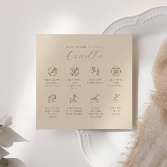 Candle Care Card Dankeschön Karte Instruktionskart (Von Creator hochgeladen)