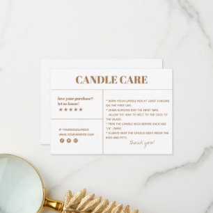 Candle Care - Danke, dass Sie die Packkarte gekauf Dankeskarte