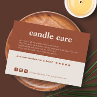 Candle Care - Danke, dass Sie die Packkarte gekauf
