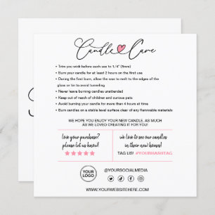 Candle Care Dankeschön Karte