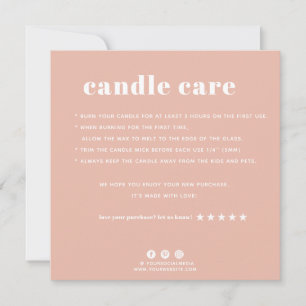 Candle Care Dankeschön Karte