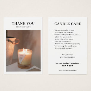 Candle Care Foto Dankeschön Karte