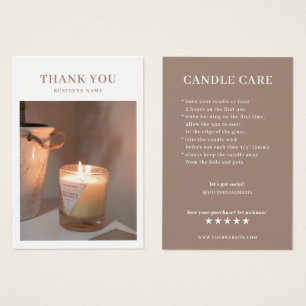 Candle Care Foto Dankeschön Karte