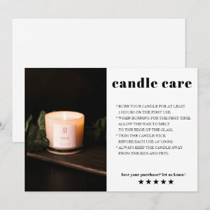 Candle Care Foto Dankeschön Karte