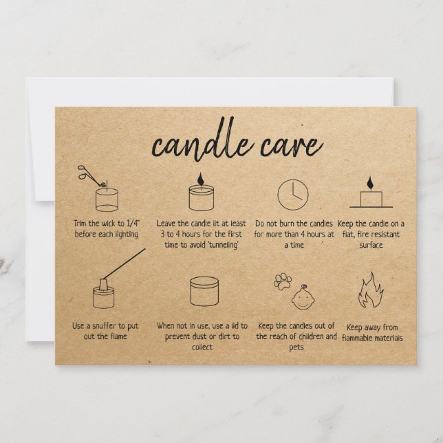 Candle Care Vielen Dank Karte Hinzufügen Sie Ihr L (Vorderseite)