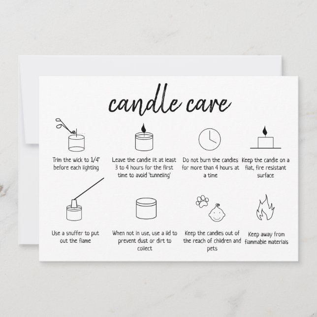 Candle Care Vielen Dank Karte Hinzufügen Sie Ihr L (Vorderseite)