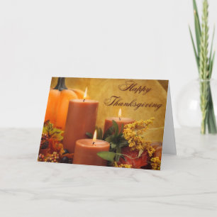 Candle Erntedank Feiertagskarte