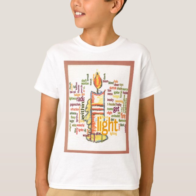 Candle Flame Word Cloud Art Print T-Shirt (Vorderseite)