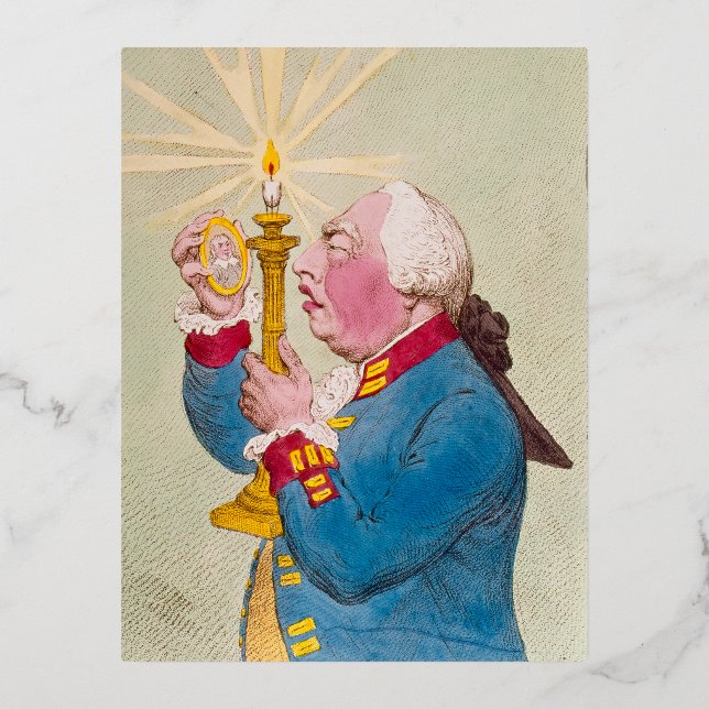 Candle - Foil Holiday Postcard Folien Feiertagspostkarte (Vorderseite)