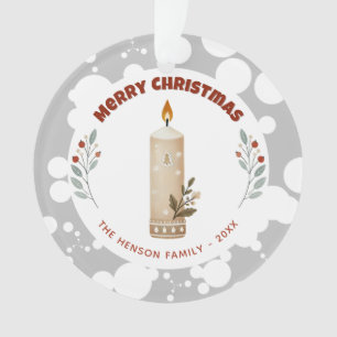 Candle Foliage Weihnachten Familienurlaub Foto Ornament