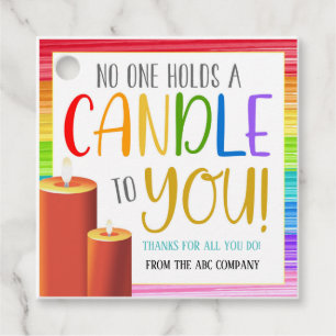 Candle Gift Tag Geschenkanhänger