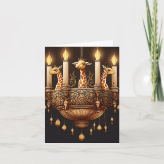Candle Giraffe Chandelier Karte