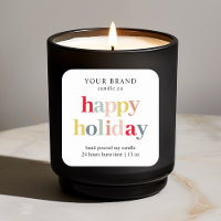 Candle "Happy Holiday"