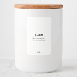 Candle Label Minimalistisch Elegant Schwarzweiß Ge Lebensmitteletikett