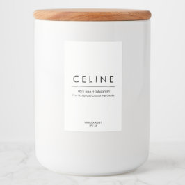 Candle Label Minimalistisch Elegant Schwarzweiß Ge Lebensmitteletikett
