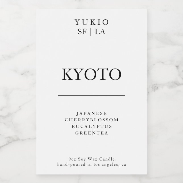 Candle Label Minimalistisch Strong Simple Soy Wax  Lebensmitteletikett (Einzelnes Label)