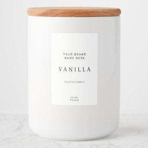Candle Label Modern Minimalistisch Lebensmitteletikett