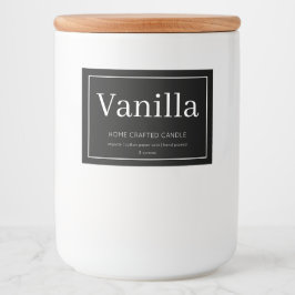 Candle Label Moderne Minimalistische Schwarze Aufk Lebensmitteletikett