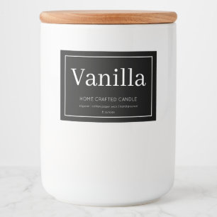 Candle Label Moderne Minimalistische Schwarze Aufk Lebensmitteletikett