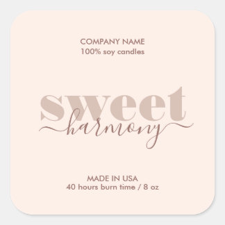 Candle-Label-Produkt-Label Moderne Minimalistisch Quadratischer Aufkleber