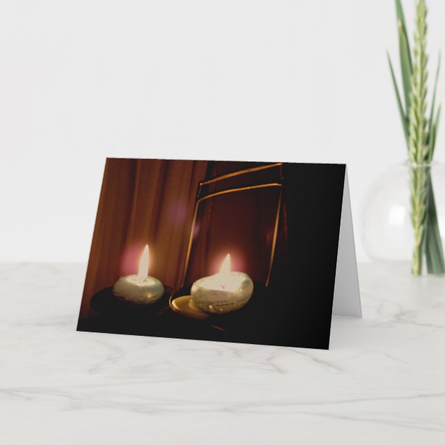 Candle Light Music Card Feiertagskarte (Vorderseite)