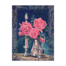 CANDLE LIGHT & ROSE von SHARON SHARPE