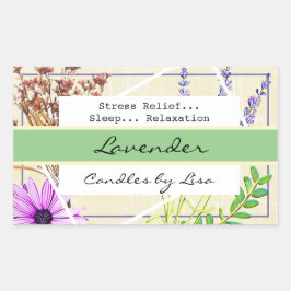 Candle Maaking Labels Rechteckiger Aufkleber