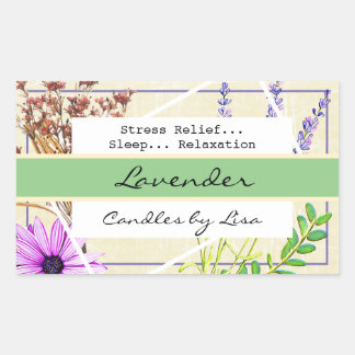 Candle Maaking Labels Rechteckiger Aufkleber