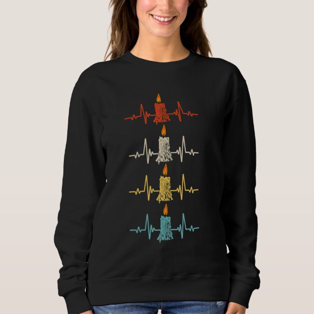 Candle Maker Candle Making Heartbeat Sweatshirt (Vorderseite)