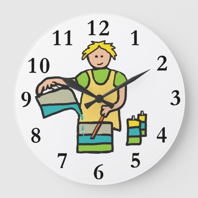 Candle Making Große Wanduhr (Vorderseite)