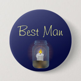 Candle Mason Jar Button