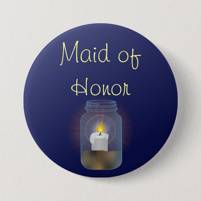 Candle Mason Jar Button (Vorderseite)