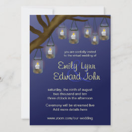 Candle Mason Jars Virtual Wedding Einladung