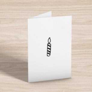 Candle Personalisiert Geburtstag Minimalistisch ei Karte