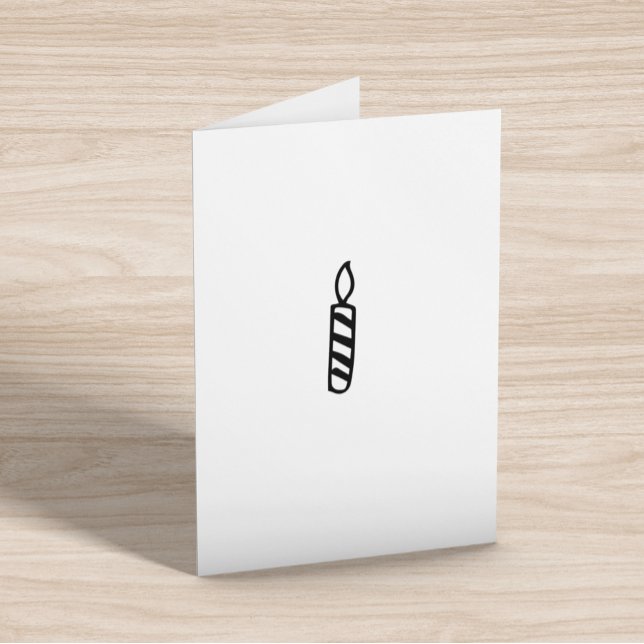 Candle Personalisiert Geburtstag Minimalistisch ei Karte (Von Creator hochgeladen)