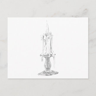 Candle Postcard Postkarte