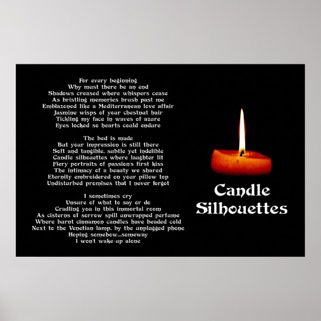 Candle-Silhouetten Poster (Vorne)
