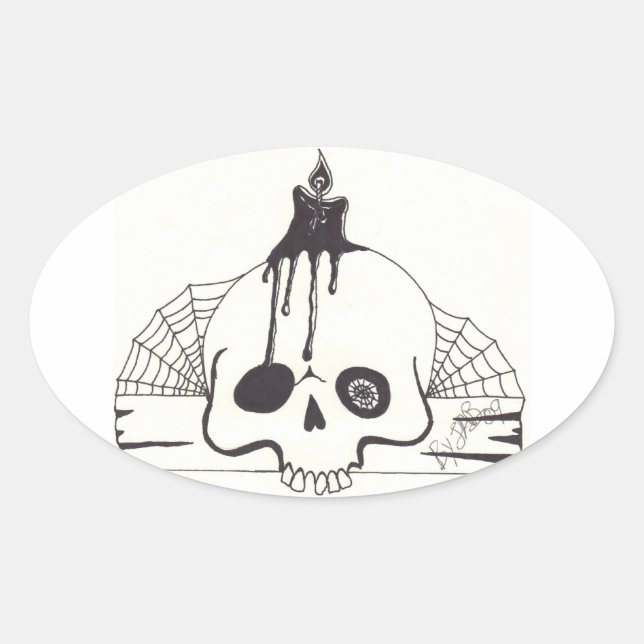 Candle Skull Sticker (Vorderseite)