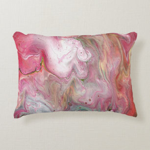 Candle Soft Pink Green Abstrakt Accent Kissen